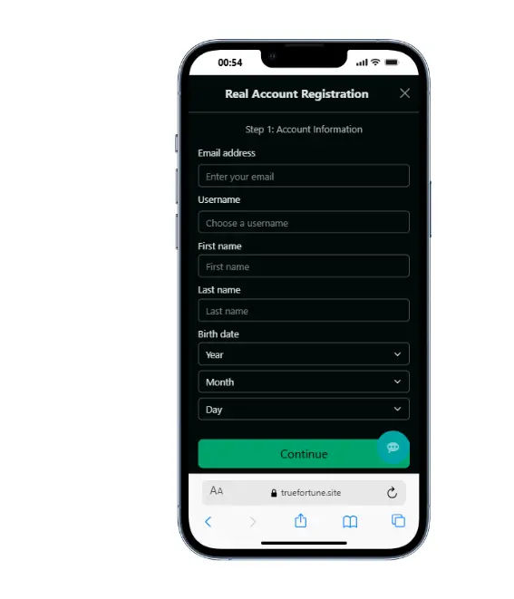 Mobile Registration — Join True Fortune via Smartphone